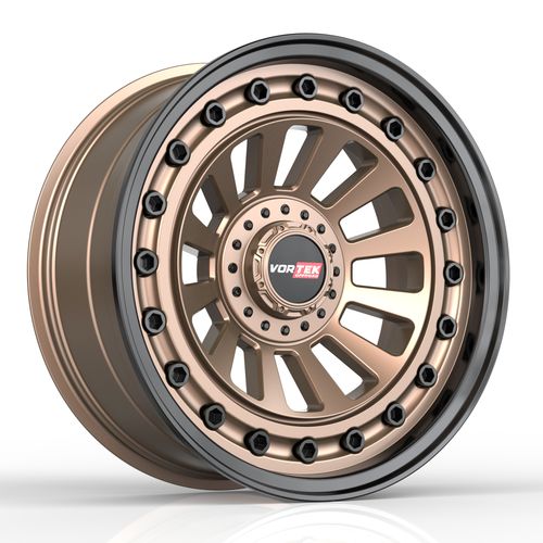 Vortek VRD-702 18x9 5x127 / 5x139.7 -12 78.1 Matte Bronze Black Bolts / Lip