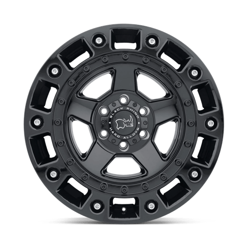 Black Rhino Cinco 20x9.5 6x139.7 12 112.1 Gloss Black W / Stainless Bolt