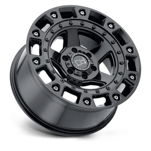 Black Rhino Cinco 20x9.5 6x139.7 12 112.1 Gloss Black W / Stainless Bolt