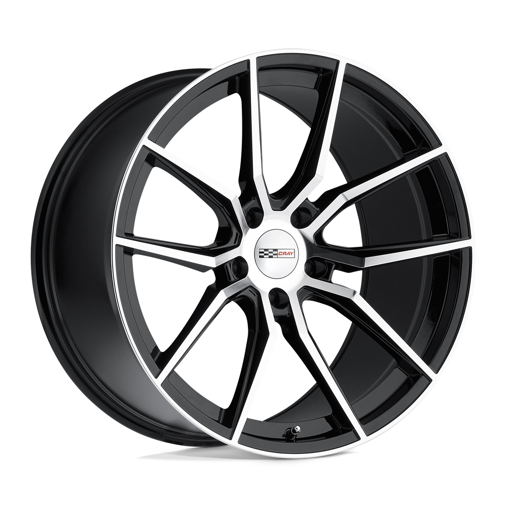 Cray Spider 20x9 5x120 38 67.06 Gloss Black W / Mirror Cut Face