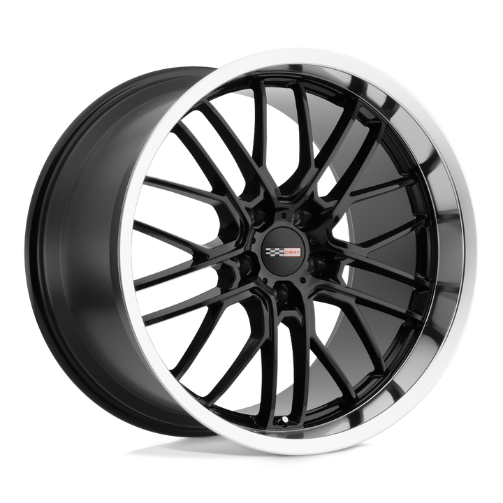 Cray Eagle 19x10.5 5x120.65 69 70.3 Noir brillant avec lèvre coupée miroir