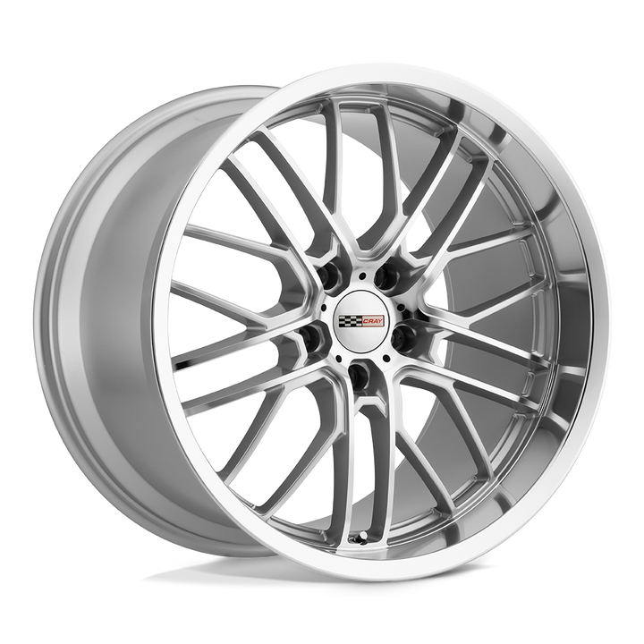 Cray Eagle 20x10.5 5x120.65 69 70.3 Argent avec visage et lèvre coupés miroir