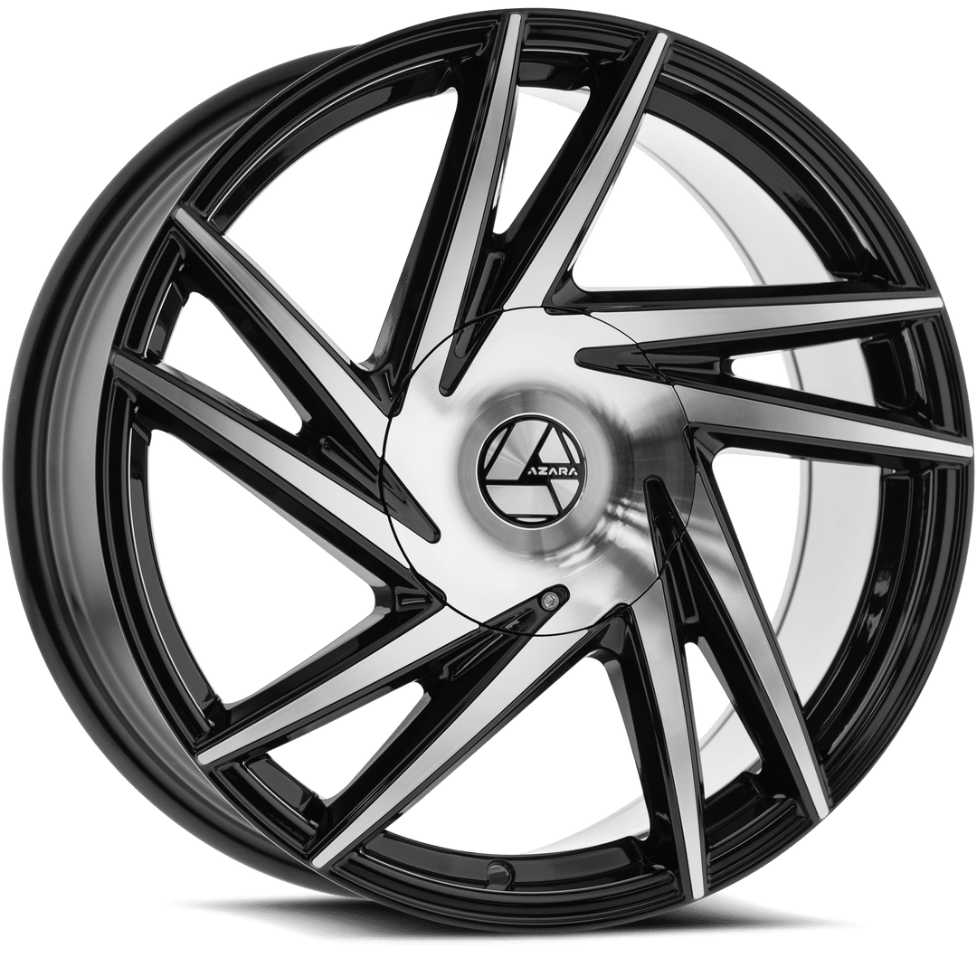 Azara AZA-529BM 26x8.5 5x112 / 5x114.3 35 74.1 Gloss Black Machined