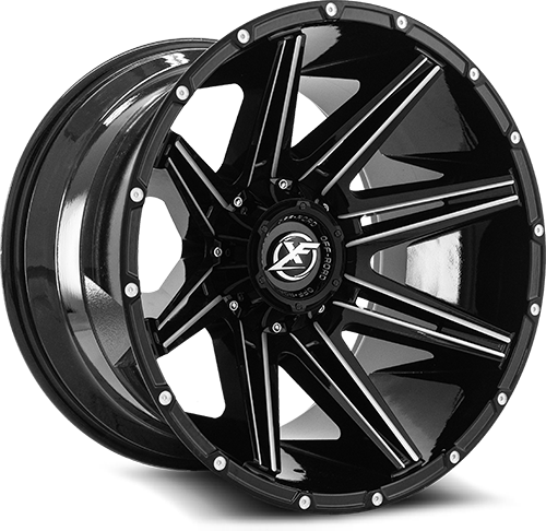 XF Offroad XF-220 22x10 6x135 / 6x139.7 -18 106.4 Gloss Black Milled