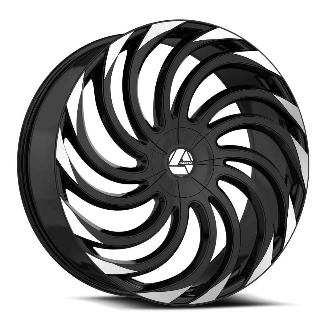 Azara AZA-534BM 20x8.5 5x108 / 5x114.3 35 74.1 Gloss Black Machined