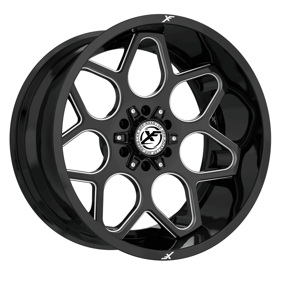 XF Offroad XF-233 20x10 5x127 / 5x139.7 -12 78.1 Gloss Black Milled