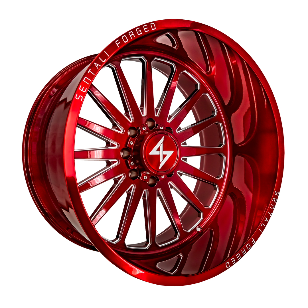 Sentali Forged SF-2 22x12 8x180 -44 124.3 Red Milled