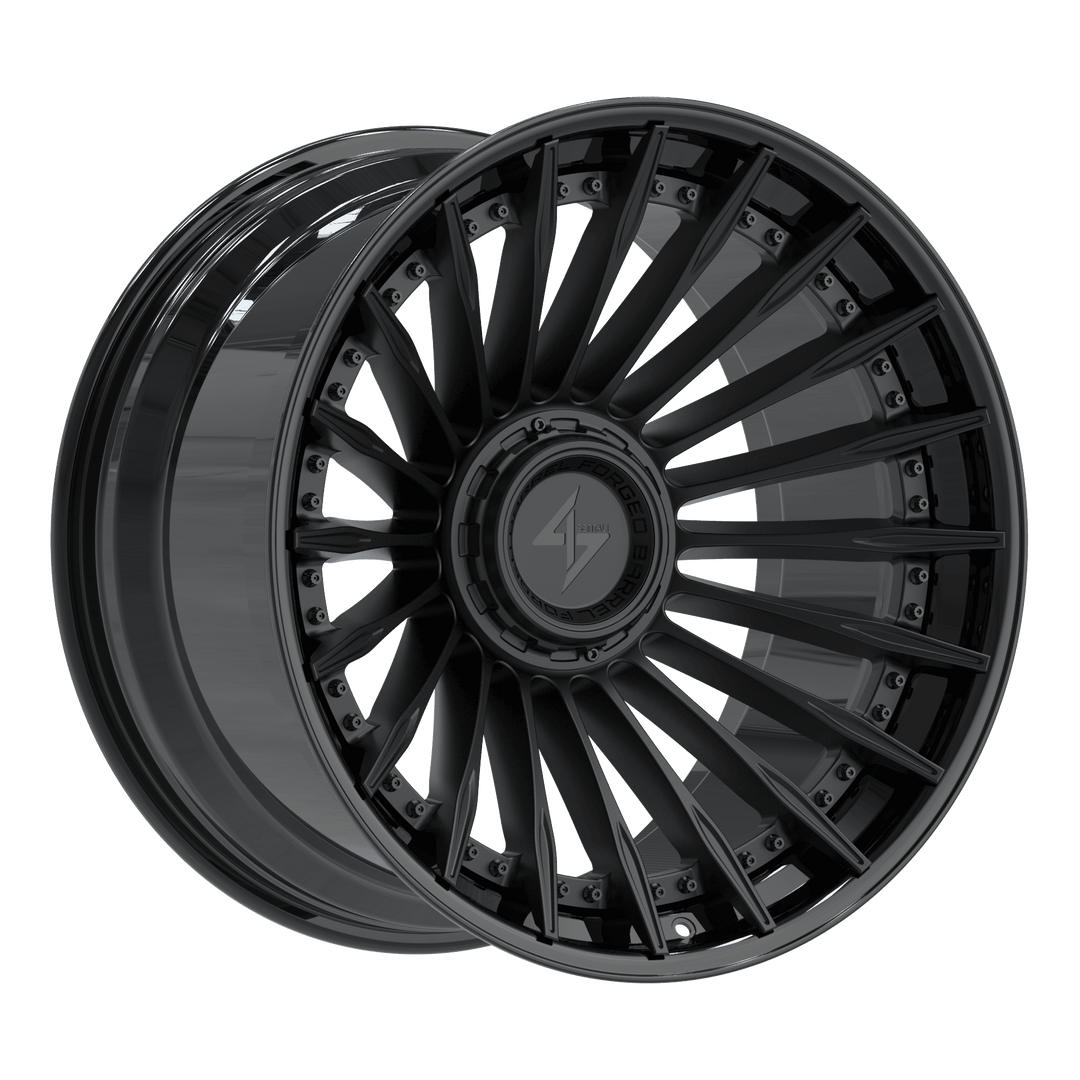 Sentali BFX1 22x12 6x135 / 6x139.7 -44 106.1 Gloss Black Lip / Matte Black Centre