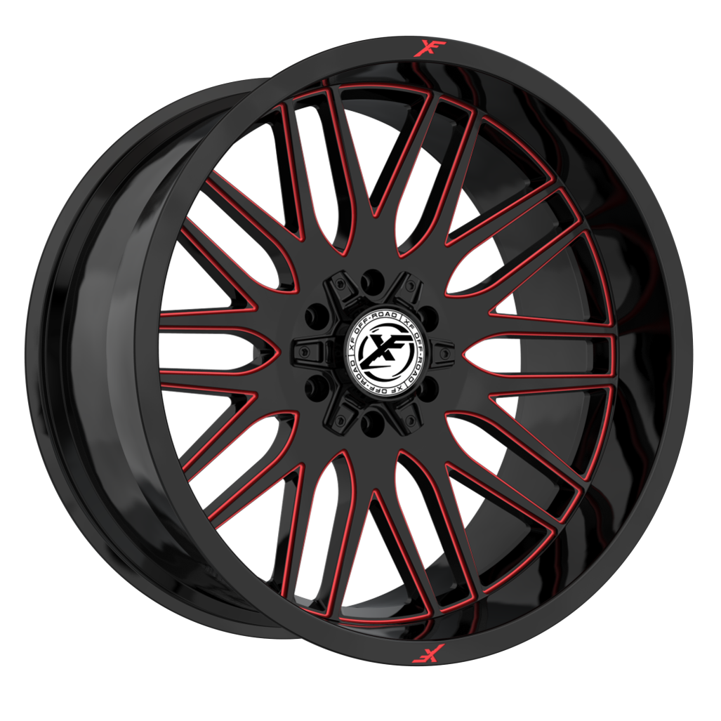 XF Offroad XF-240 20x9 5x127 / 5x139.7 0 78.1 Black Milled Red