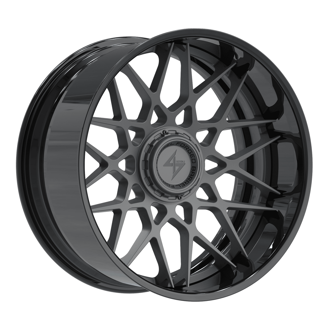 Sentali BFX5 22x10 6x135 / 6x139.7 -24 106.1 Gloss Black Lip / Gun Metal Centre