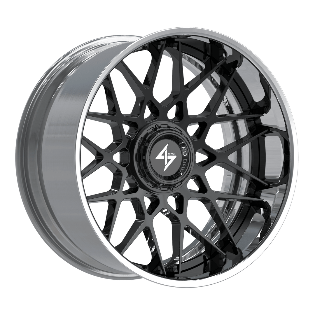 Sentali BFX5 22x10 6x135 / 6x139.7 -24 106.1 Polished Lip / Gloss Black Centre