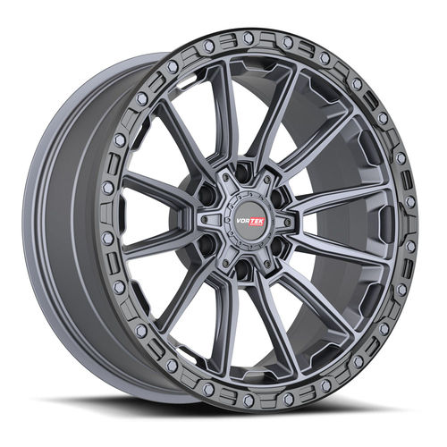 Vortek VRT-601 20x10 6x135 / 6x139.7 -24 106.1 Matte Titanium Black Bead Ring