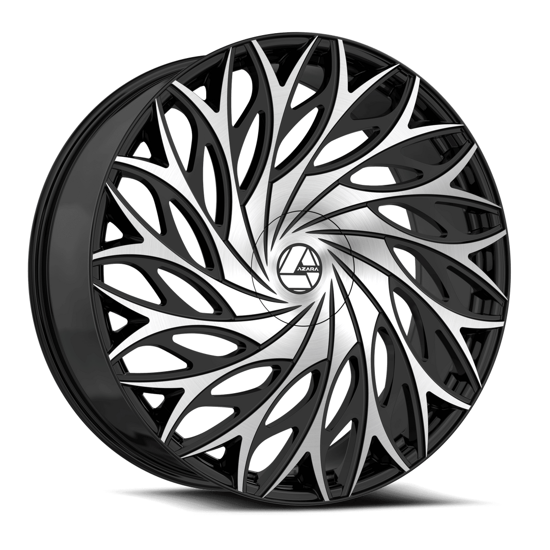 Azara AZA-525BM 20x8.5 5x112 / 5x114.3 35 74.1 Gloss Black Machined