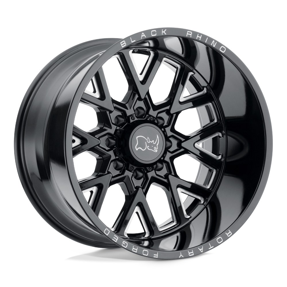 Black Rhino Grimlock 20x11.5 5x127 -44 71.5 Gloss Black & Milled