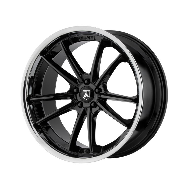 Asanti Wheels Black Label Abl-23 Sigma 22x9 5x114.3 32 72.56 Lèvre chromée noir brillant