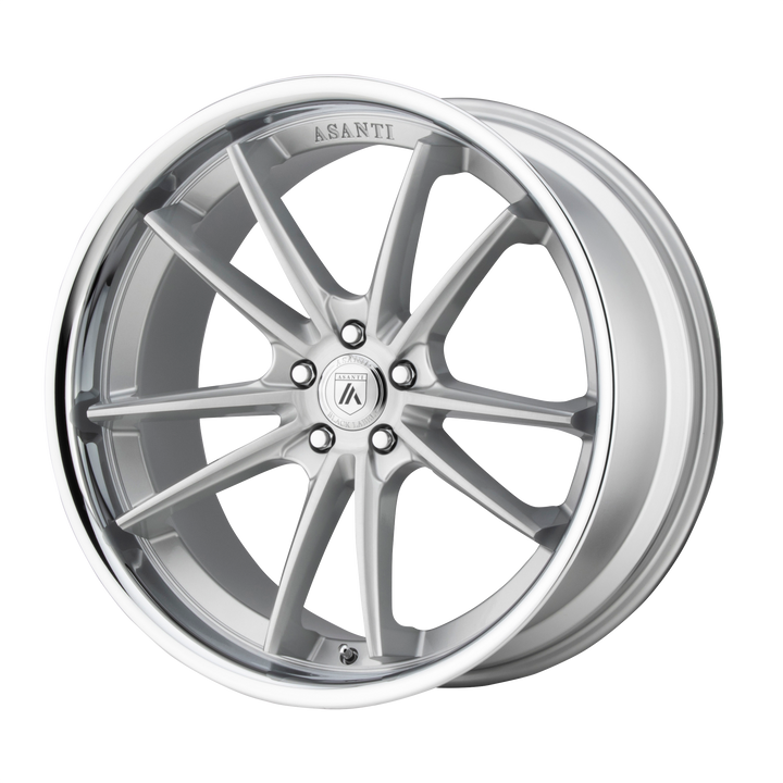 Asanti Wheels Black Label Abl-23 Sigma 22x9 5x115 15 72.56 Lèvre Chrome Argent Brossé