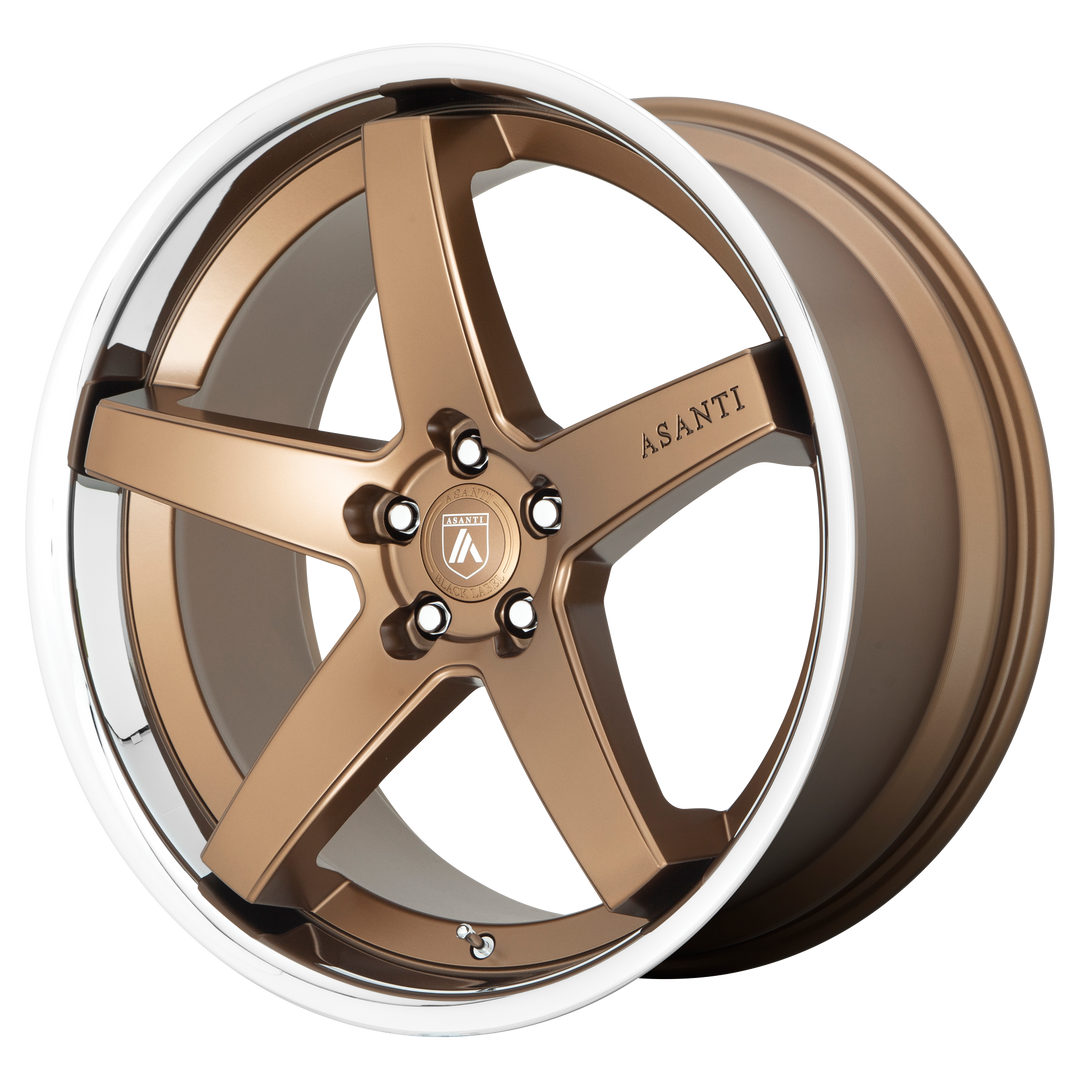 Asanti Wheels Black Label Abl31 Regal 20x9 5x115 15 72.56 Satin Bronze With Chrome Lip