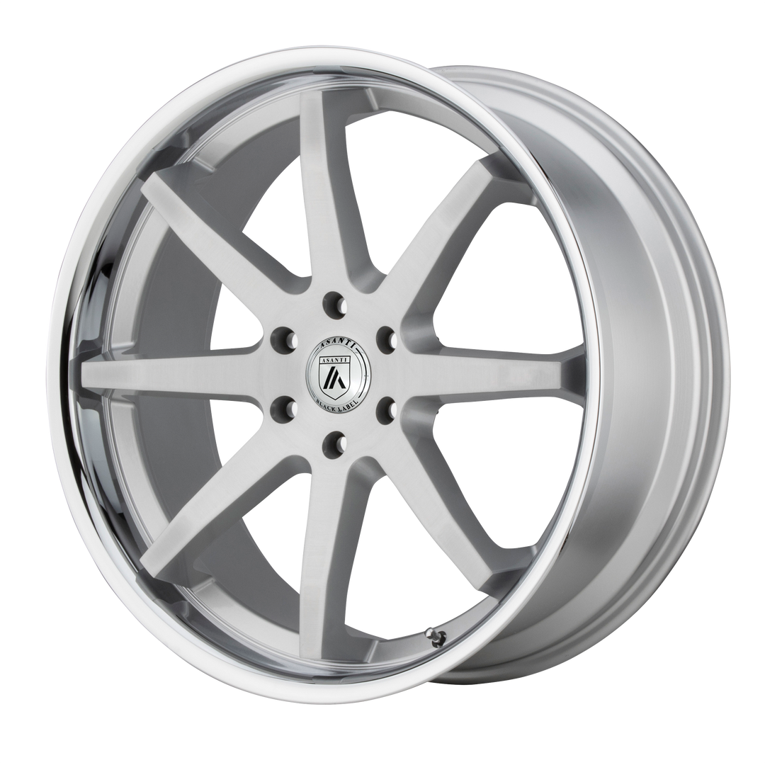 Asanti Wheels Black Label Abl-32 Kaiser 20x9 6x135 30 87.1 Brushed Silver Chrome Lip