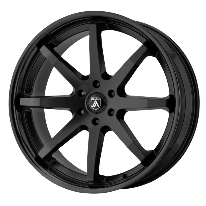 Asanti Wheels Black Label Abl-32 Kaiser 20x9 6x135 30 87.1 Noir Satiné Brillant Noir Lèvre