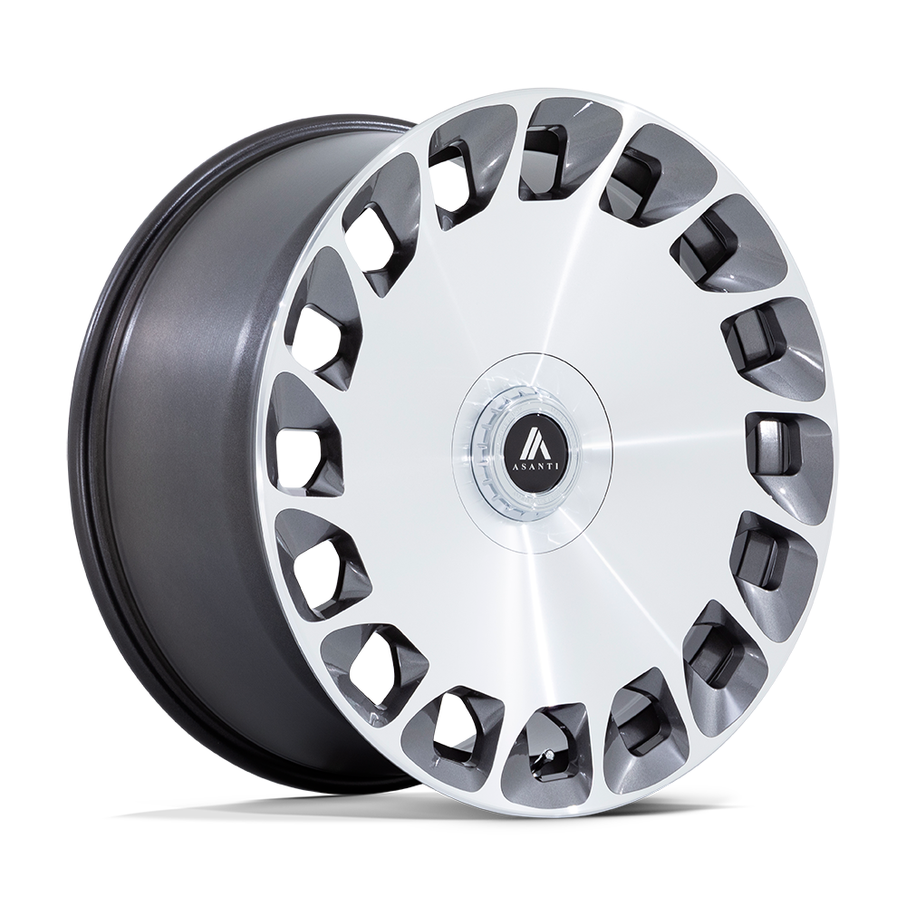 Asanti Black Abl-45 Aristocrat 20x10.5 5x112 / 5x120 38 74.1 Platine brillant avec face usinée brillante