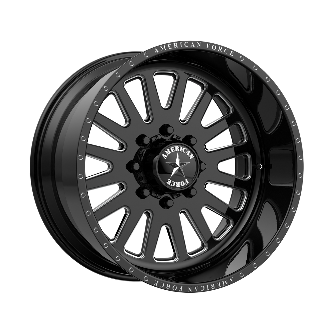 American Force Afw F20 Atom Ss 24x12 6x139.7 -40 78.1 Gloss Black Machined