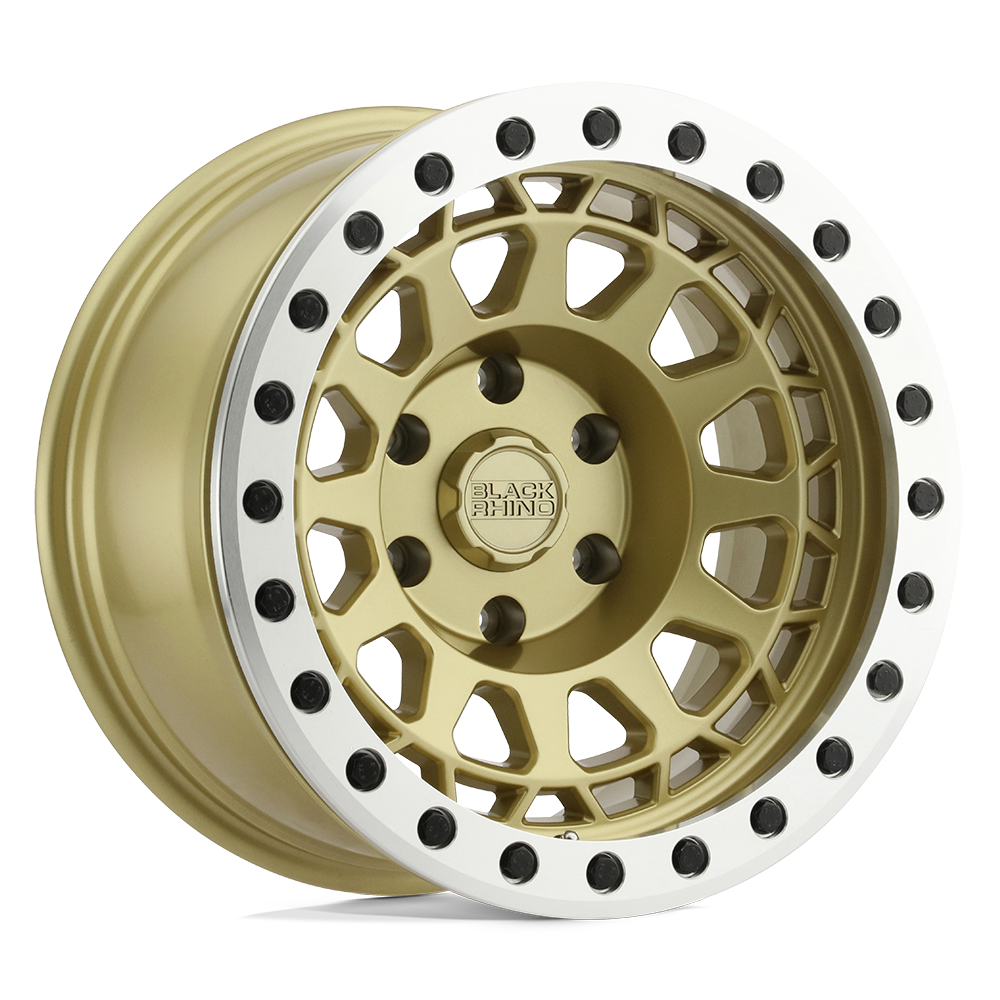 Black Rhino Primm 17x8.5 6x139.7 0 112.1 Matte Gold W / Machined Ring