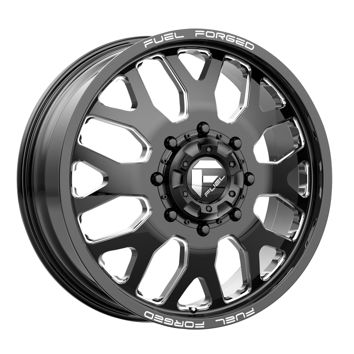 CARBURANT TOUT-TERRAIN DE19 FF19D 24X8.25 8X210 105 154.3 NOIR BRILLANT FRAISÉ