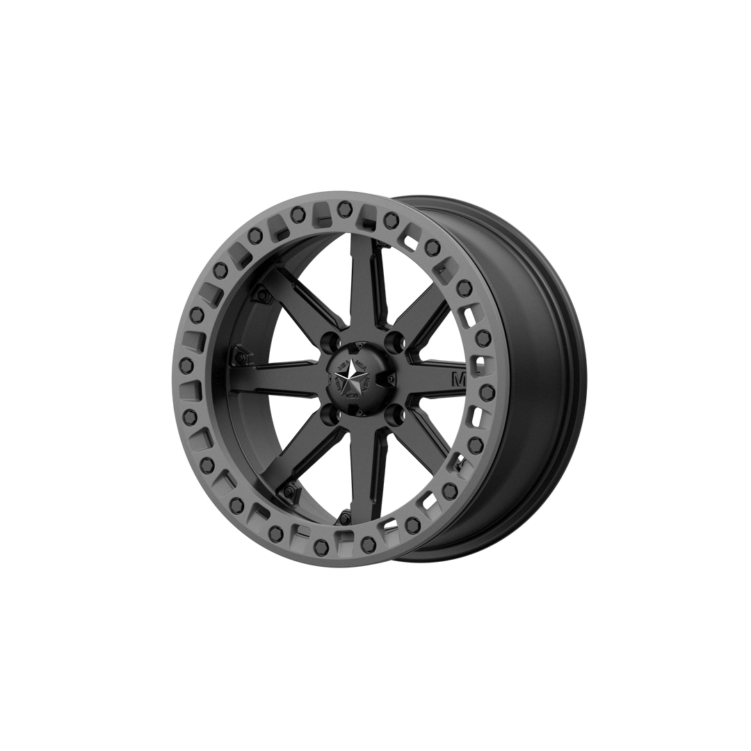 MSA Offroad Wheels M31 LOK2 Beadlock 14x7 4x137 0 112.1 Anneau gris mat noir satiné