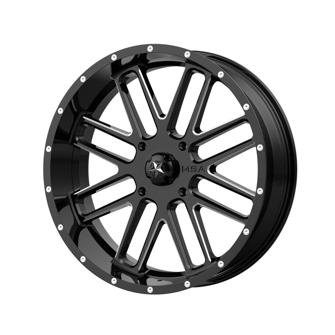 MSA Offroad Wheels M35 Bandit 20x7 4x156 0 132 Gloss Black Milled