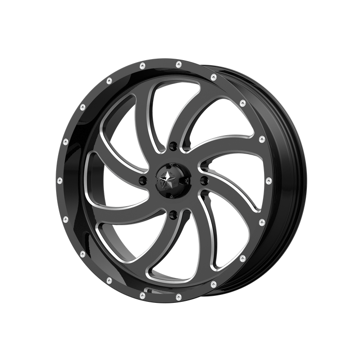 MSA Offroad Wheels M36 Switch 20x7 4x137 0 112.1 Noir Brillant Fraisé