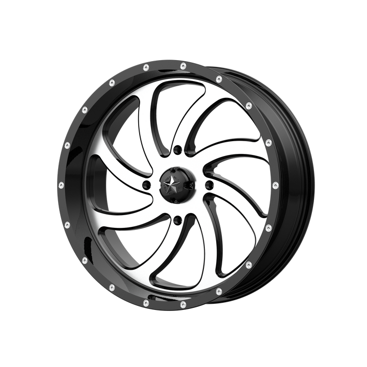 MSA Offroad Wheels M36 Switch 18x7 4x156 0 132 Usiné Noir Brillant