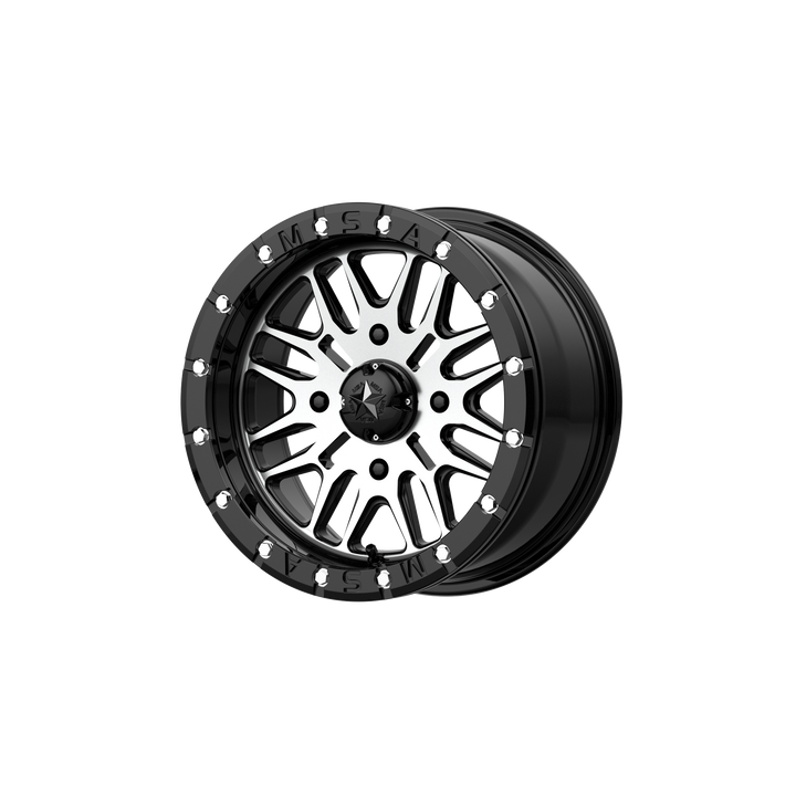 MSA Offroad Wheels M37 Brute Beadlock 14x7 4x137 10 112.1 Gloss Black Machined