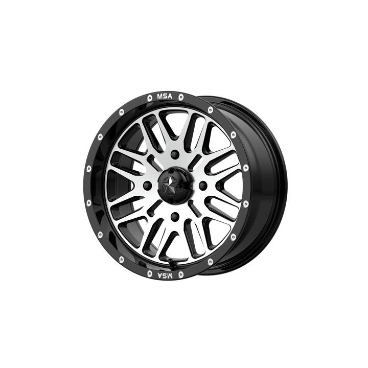 MSA Offroad Wheels M38 Brute 24x7 4x137 10 112.1 Noir Brillant Usiné