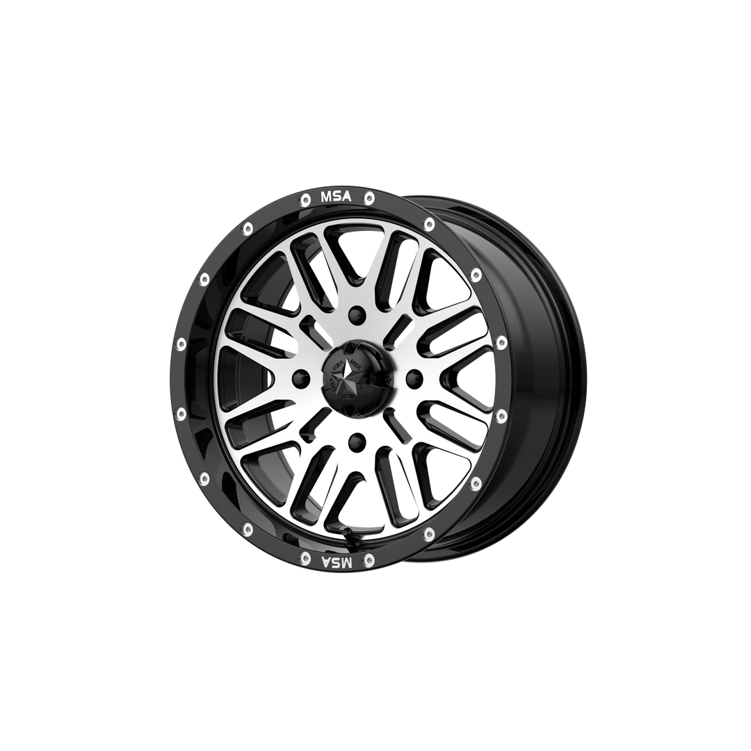 MSA Offroad Wheels M38 Brute 15x7 4x156 10 132 Gloss Black Machined