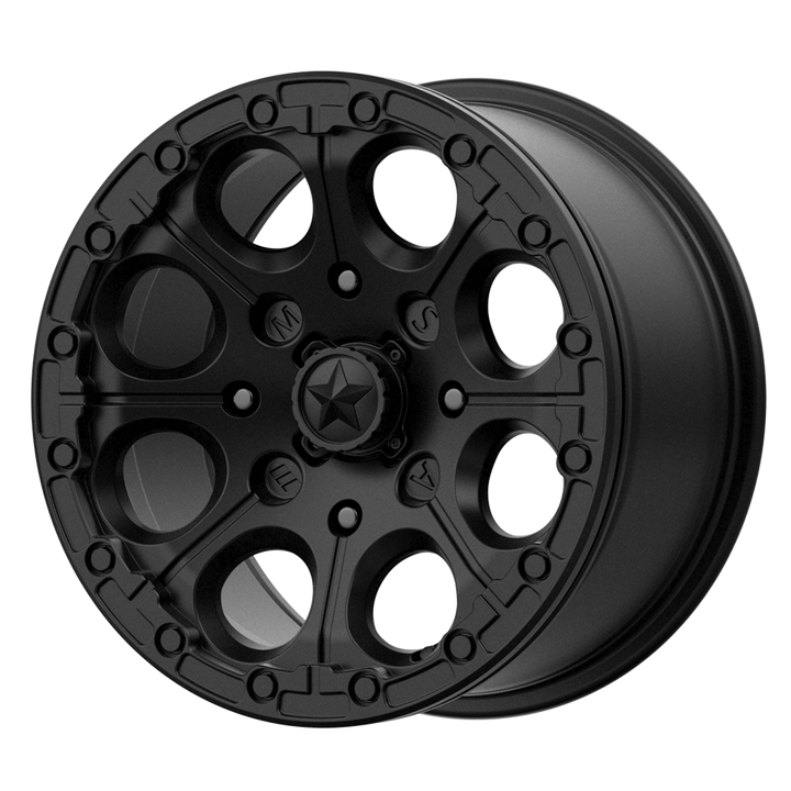 MSA Offroad Wheels M44 Cannon Beadlock 14x7 4x137 10 112.1 Satin Black