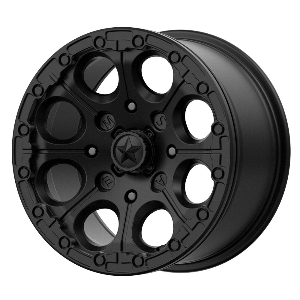 Roues tout-terrain MSA M44 Cannon Beadlock 14x7 4x110 10 86 Noir satiné