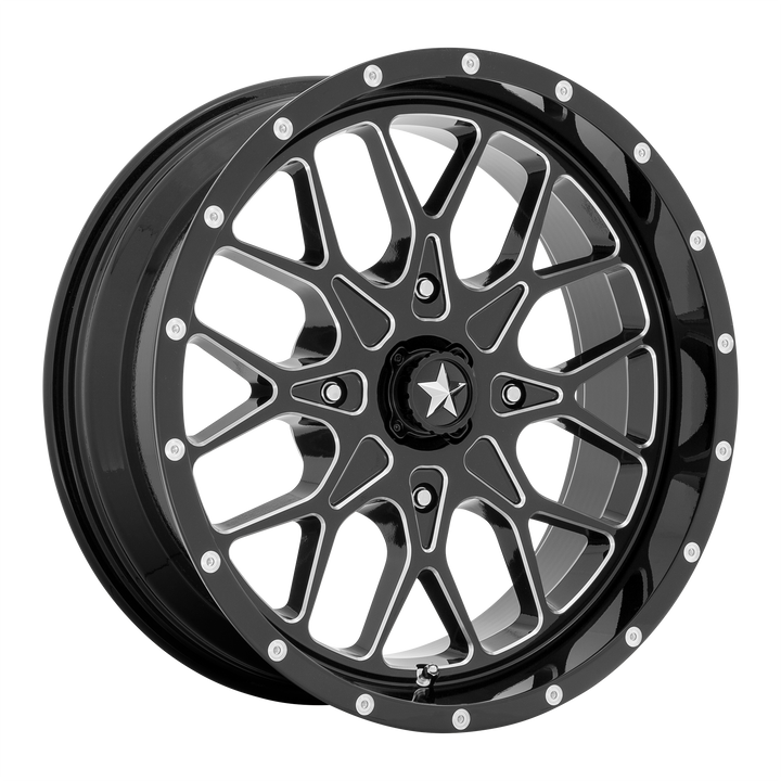 MSA Offroad Wheels M45 Portal 16x7 4x137 10 96 Noir Brillant Fraisé