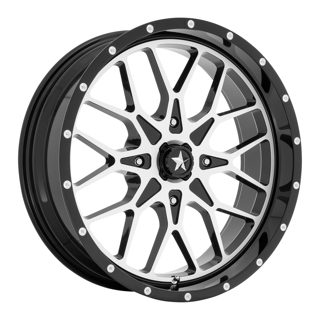 MSA Offroad Wheels M45 Portal 14x7 4x110 10 86 Noir Brillant Usiné