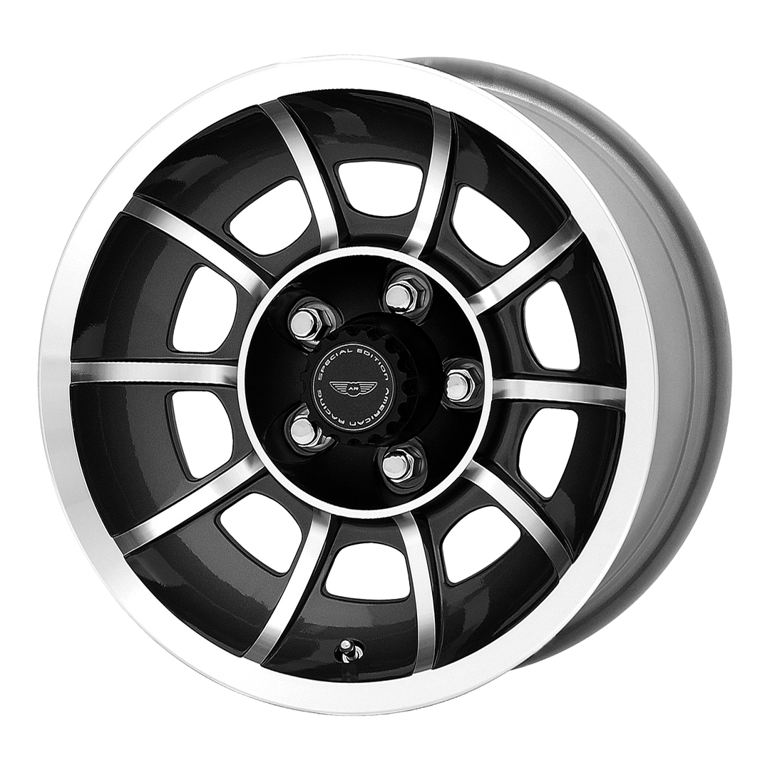 American Racing Vintage Vn47 Vector 15x8.5 5x114.3 6 86 Noir Satiné Usiné
