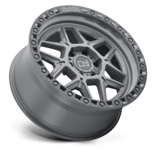 Black Rhino Kelso 20x9 5x127 -18 71.5 Cuirassé Gris Avec Anneau Noir
