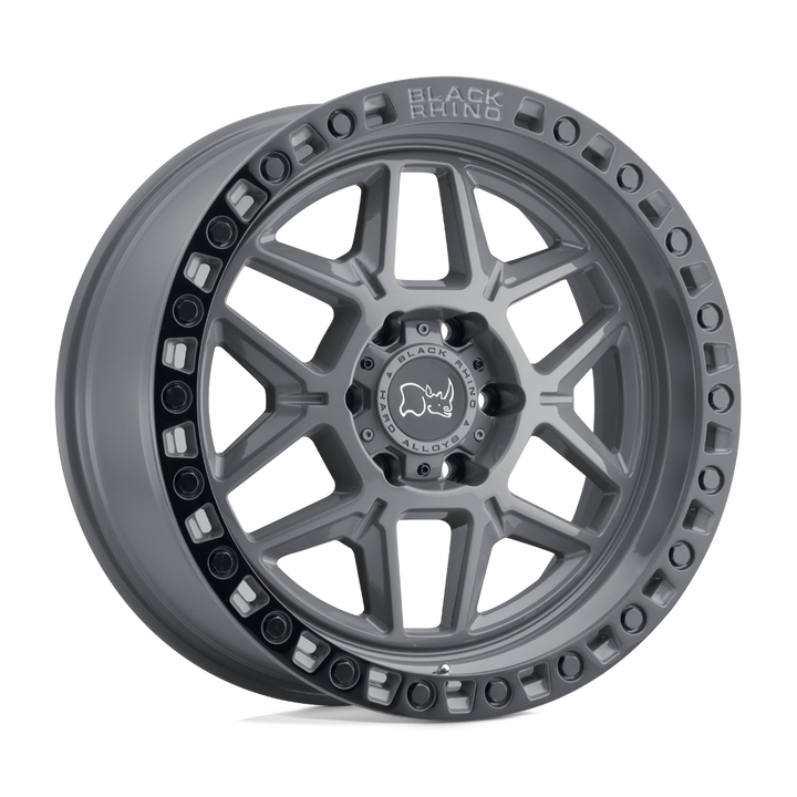 Black Rhino Kelso 18x9 6x135 12 87.1 Cuirassé Gris Avec Anneau Noir