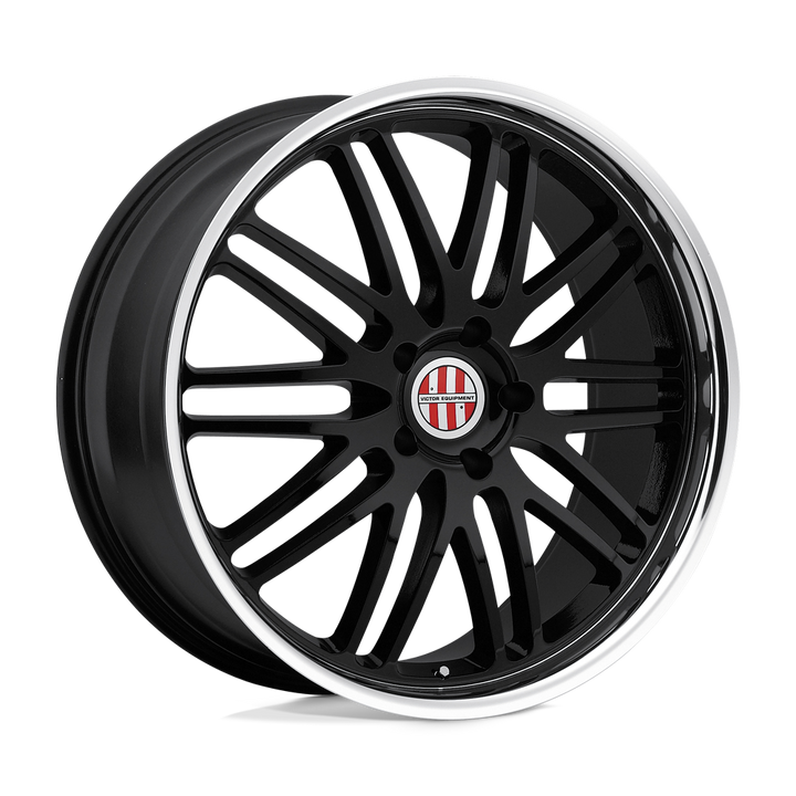 Victor Equipment Lemans 19x11 5x130 36 71.5 Gloss Black W / Mirror Cut Lip