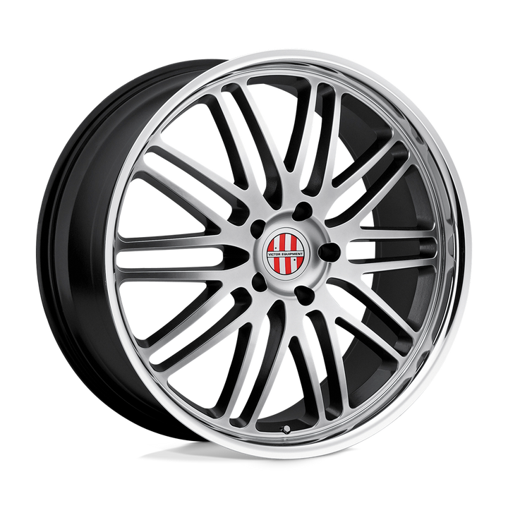 Victor Equipment Lemans 18x11 5x130 52 71.5 Hyper Silver W / Mirror Cut Lip