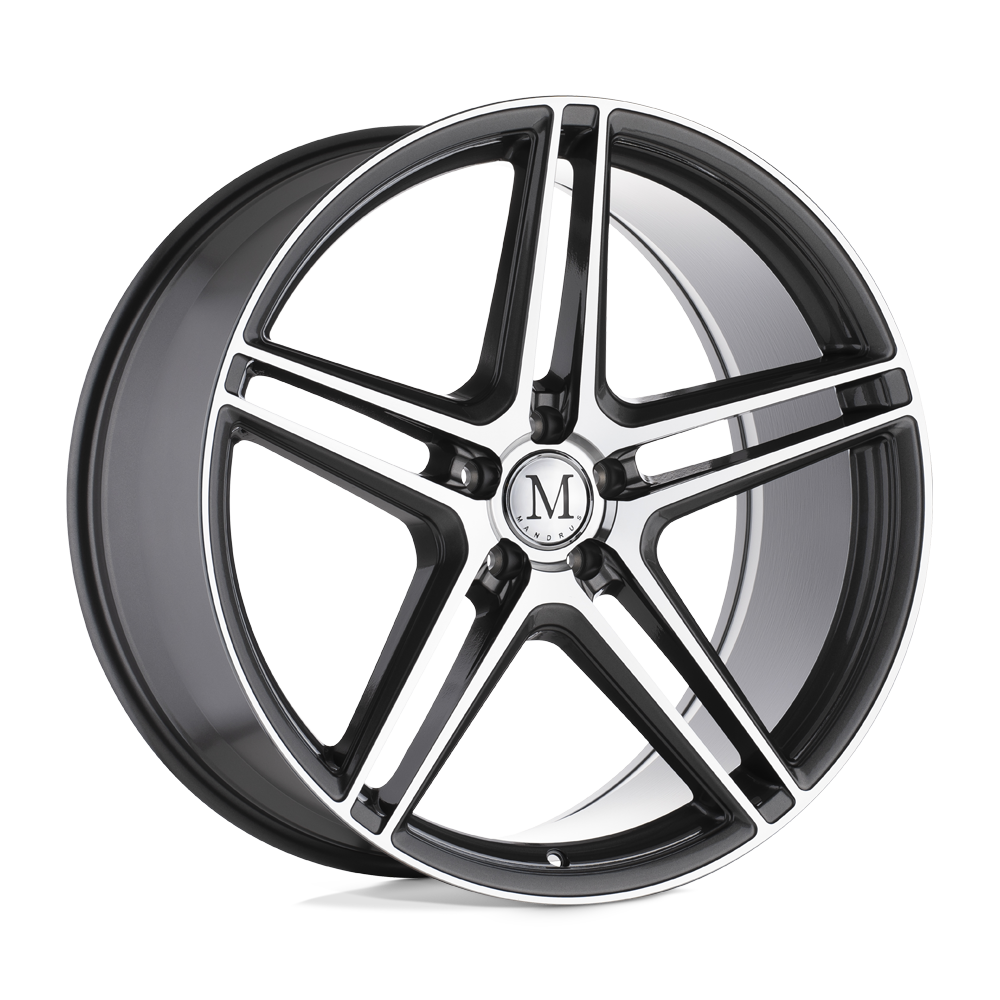 Mandrus Bremen 20x10 5x112 25 66.56 Gloss Gunmetal W/ Mirror Cut Face
