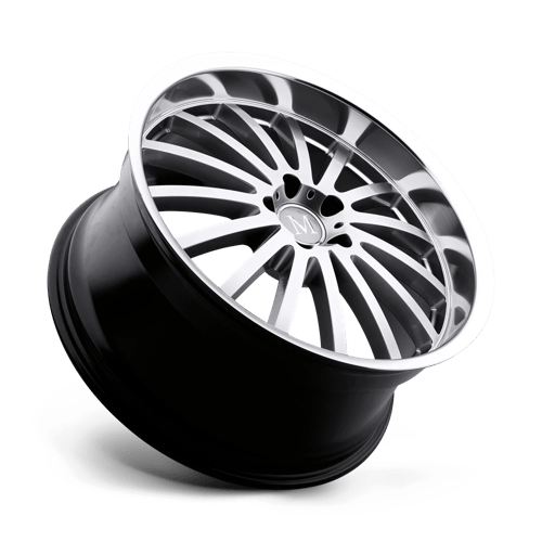 Mandrus Millenium 19x9.5 5x112 25 66.56 Hyper Silver W/ Mirror Cut Lip