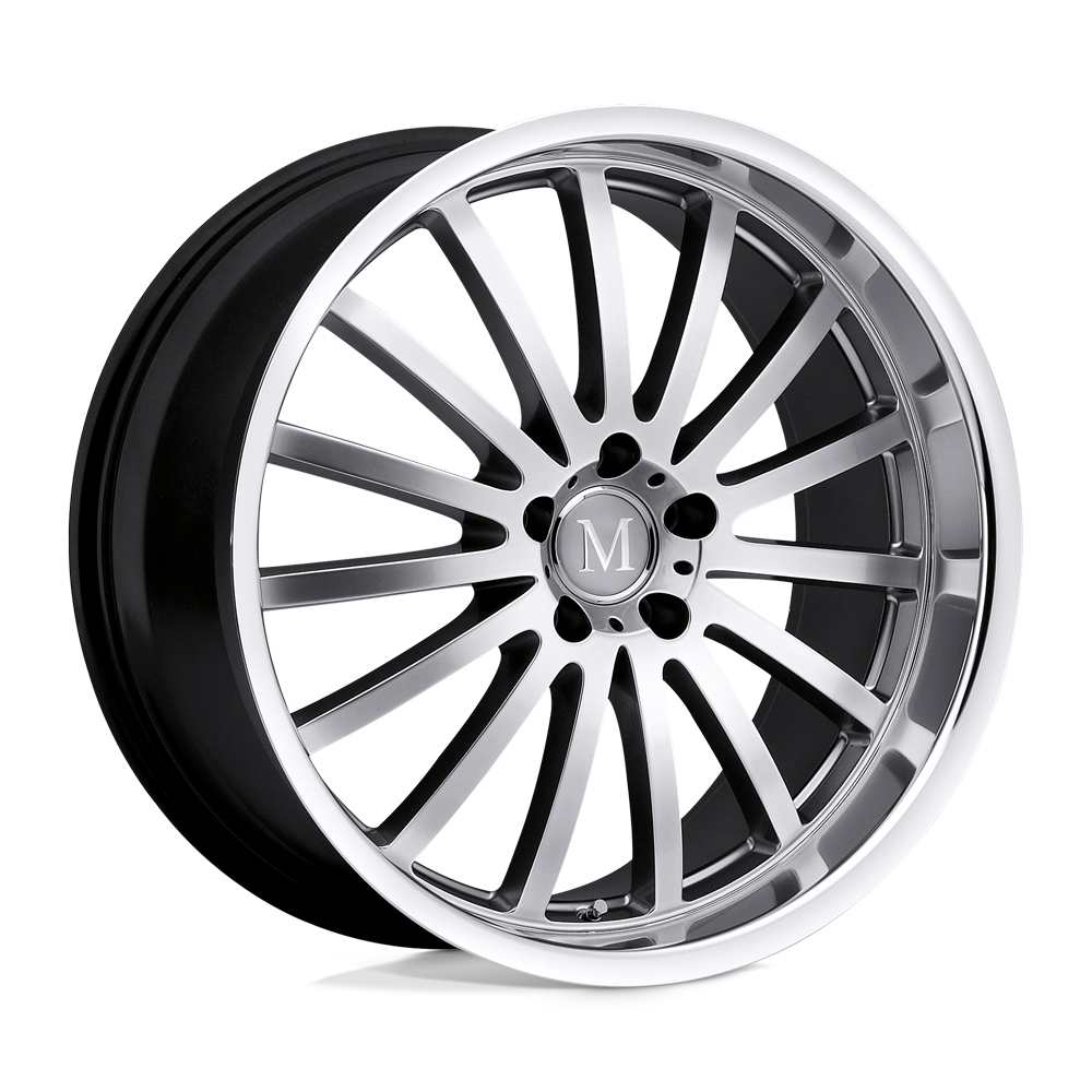 Mandrus Millenium 19x9.5 5x112 25 66.56 Hyper Silver W/ Mirror Cut Lip