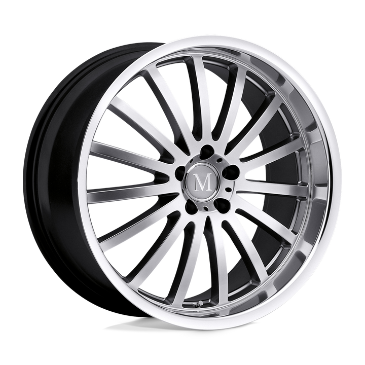 Mandrus Millenium 19x9.5 5x112 25 66.56 Hyper Silver W/ Mirror Cut Lip