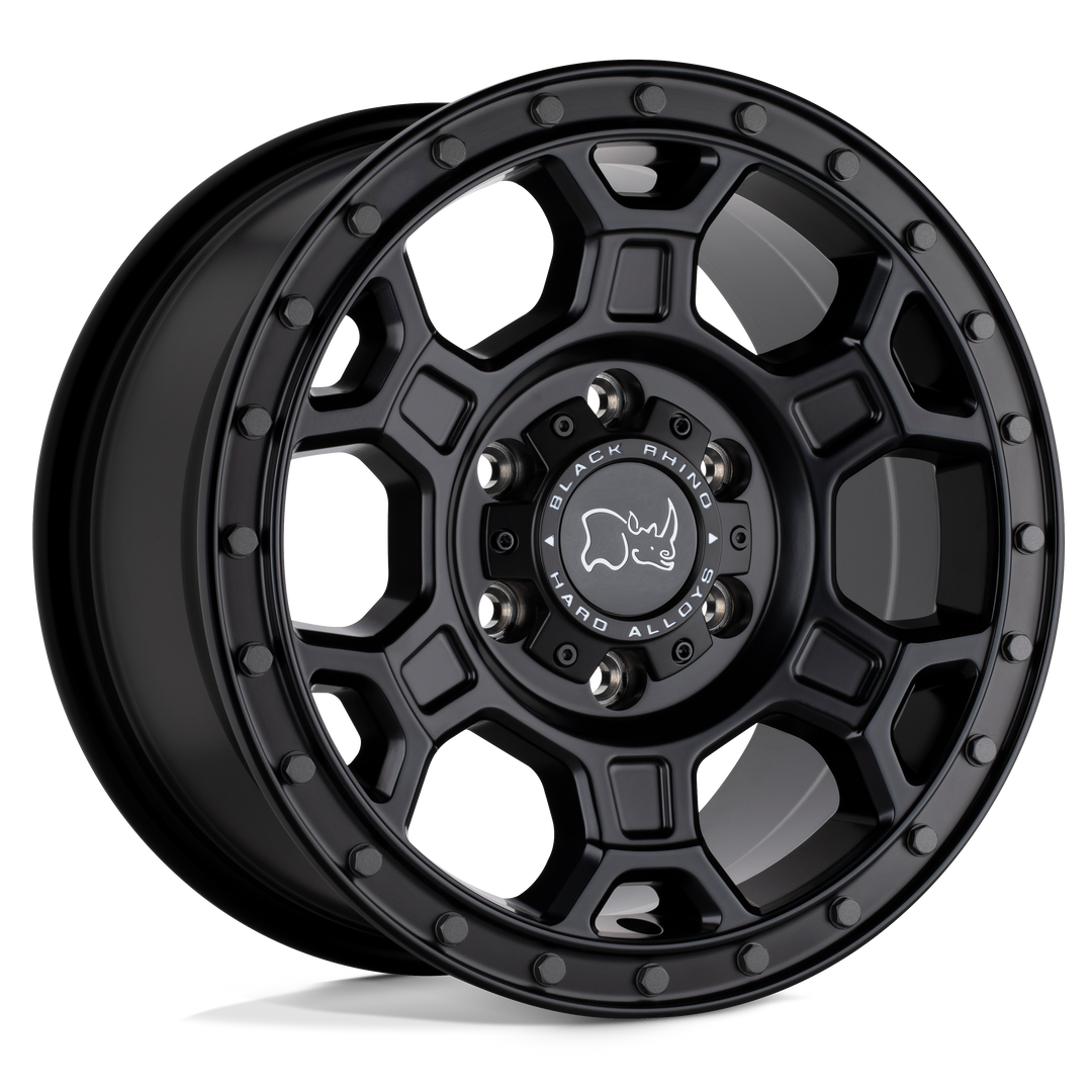 Black Rhino Midhill 17x8 6x130 45 84.1 Matte Black W / Gunmetal Bolts
