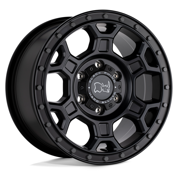 Black Rhino Midhill 17x8 6x130 45 84.1 Matte Black W / Gunmetal Bolts
