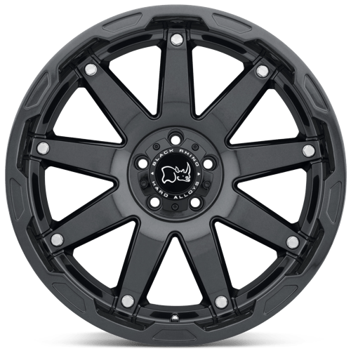 Black Rhino Oceano 20x9.5 5x127 -18 71.5 Gloss Gun Black W / Stainless Bolts